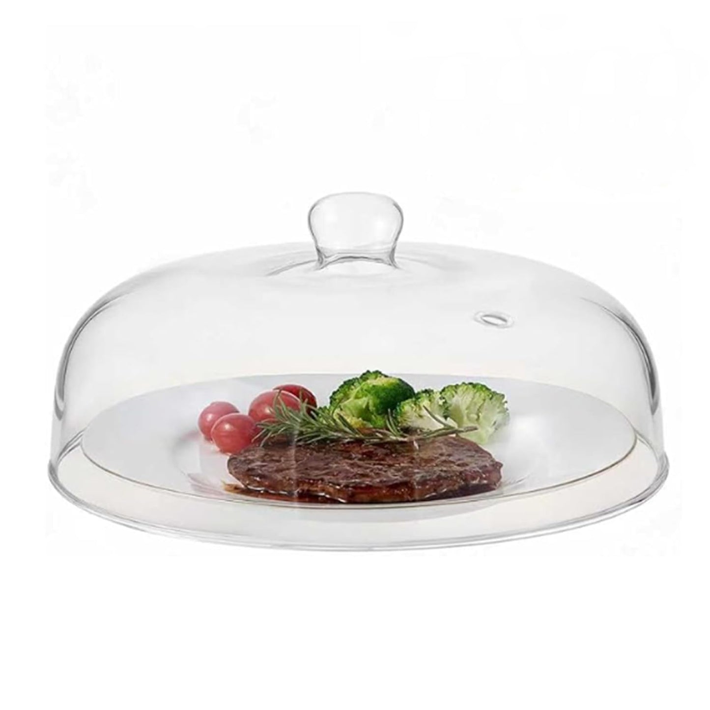 12 inch Large Glass Microwave Splatter Cover for Food,5 inch Tall BPA-Free Non Toxic Non Plastic Microwave Lid Guard
