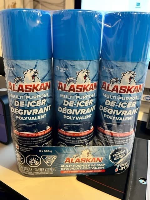 Alaskan Windshield De-Icer - 455g Spray Can (3 PACK)