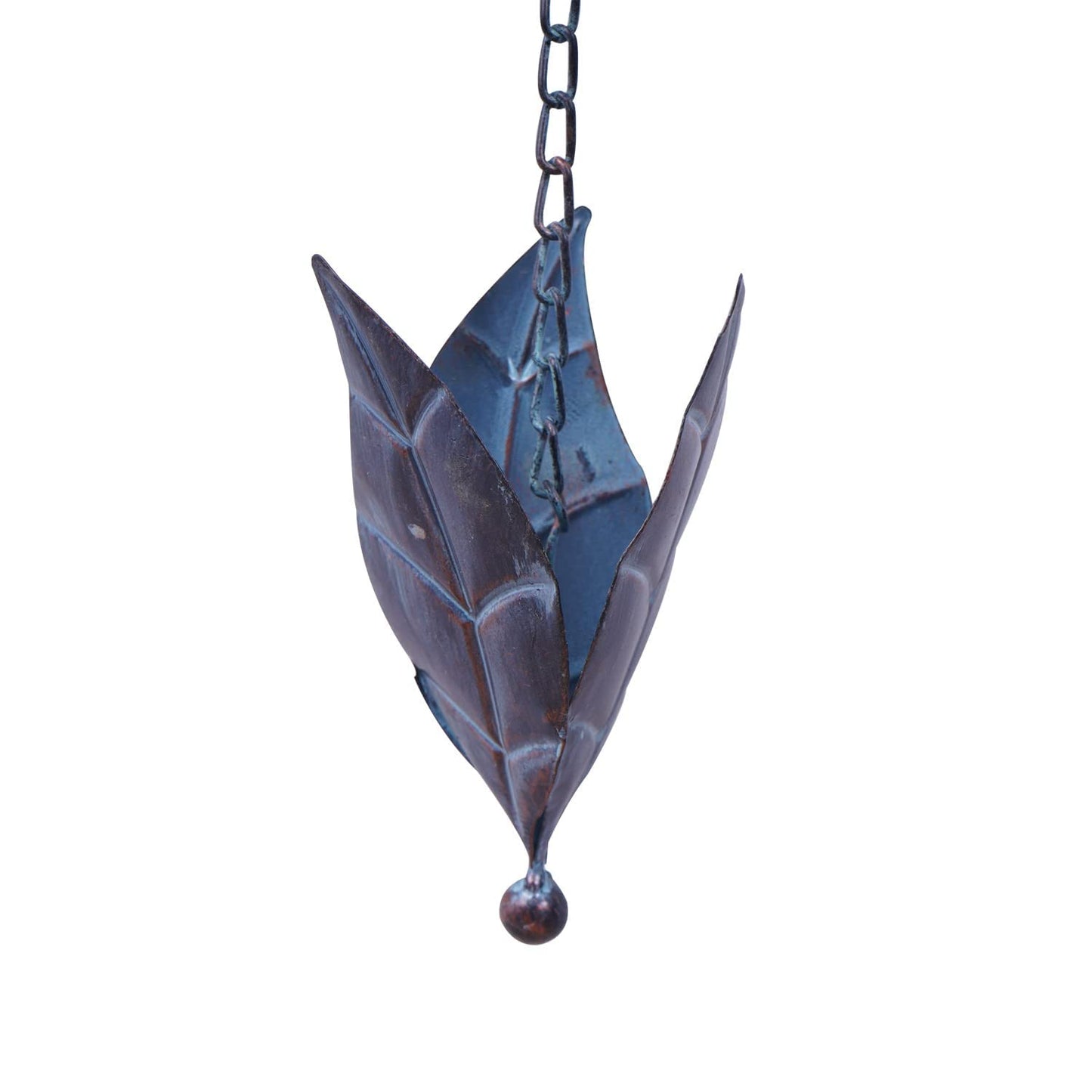 Topadorn Rain Chains Decorative 8.5 FT Iron Gutter Chain with 12 Rain Collector Cups Leaf Rain Chain Decorative Your House and Garden