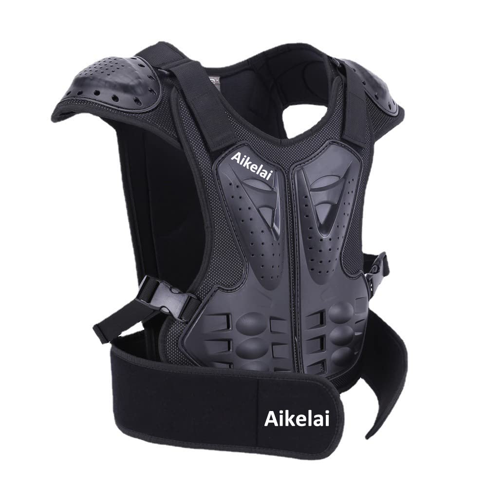 Aikelai Kids Chest Armor Back Spine Chest Body Protector Motorcycle Motocross Protection Gear Guard Dirt Bike Riding Racing Vest for Child (S)
