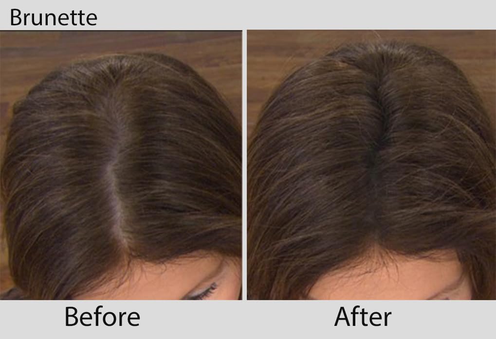 Joan Rivers Great Hair Day Root Touch Up Powder for Thinning Hair - Root Cover Up Hair Powder for Thicker, Fuller Looking Hair - Fill-In Powder and Gray Hair Coverage (Brunette)