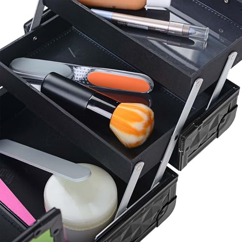 SHANY Mini Makeup Train Case with Mirror - Twilit