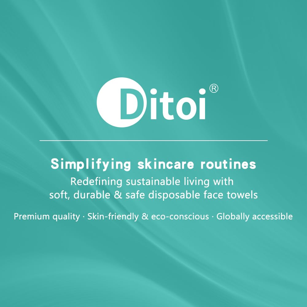 Ditoi Disposable Face Towels, XXL Face Cloths,Thick Makeup Remover Facial Tissue, Soft Face Dry Wipes for Sensitive Skin,Oil Skin, Skincare Cleansing 200 Count