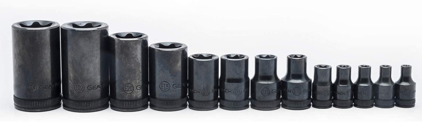 GEARWRENCH 13 Pc. 1/4", 3/8" & 1/2" Drive External Torx Socket Set - 80583