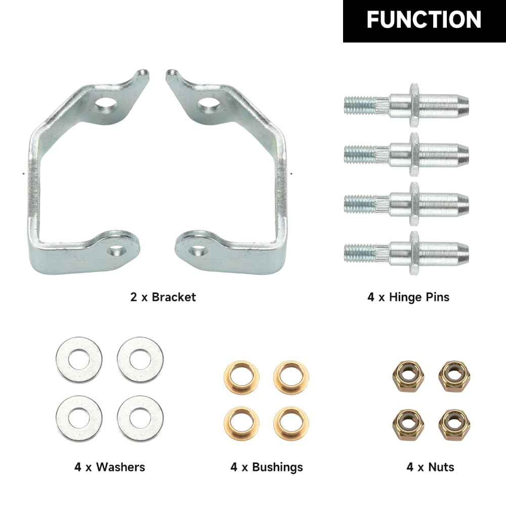Front Left and Right Side Door Hinge Pin and Bushing Kit - Compatible for Chevrolet Silverado Suburban Avalanche Tahoe for GMC Sierra Yukon - Replace Part 6038457