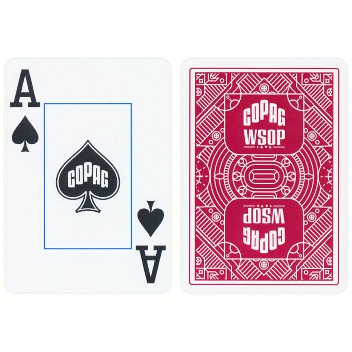 Copag WSOP 100% Plastic Playing Cards - Standard Size (Poker) Jumbo Index Black/Red Double Deck Set
