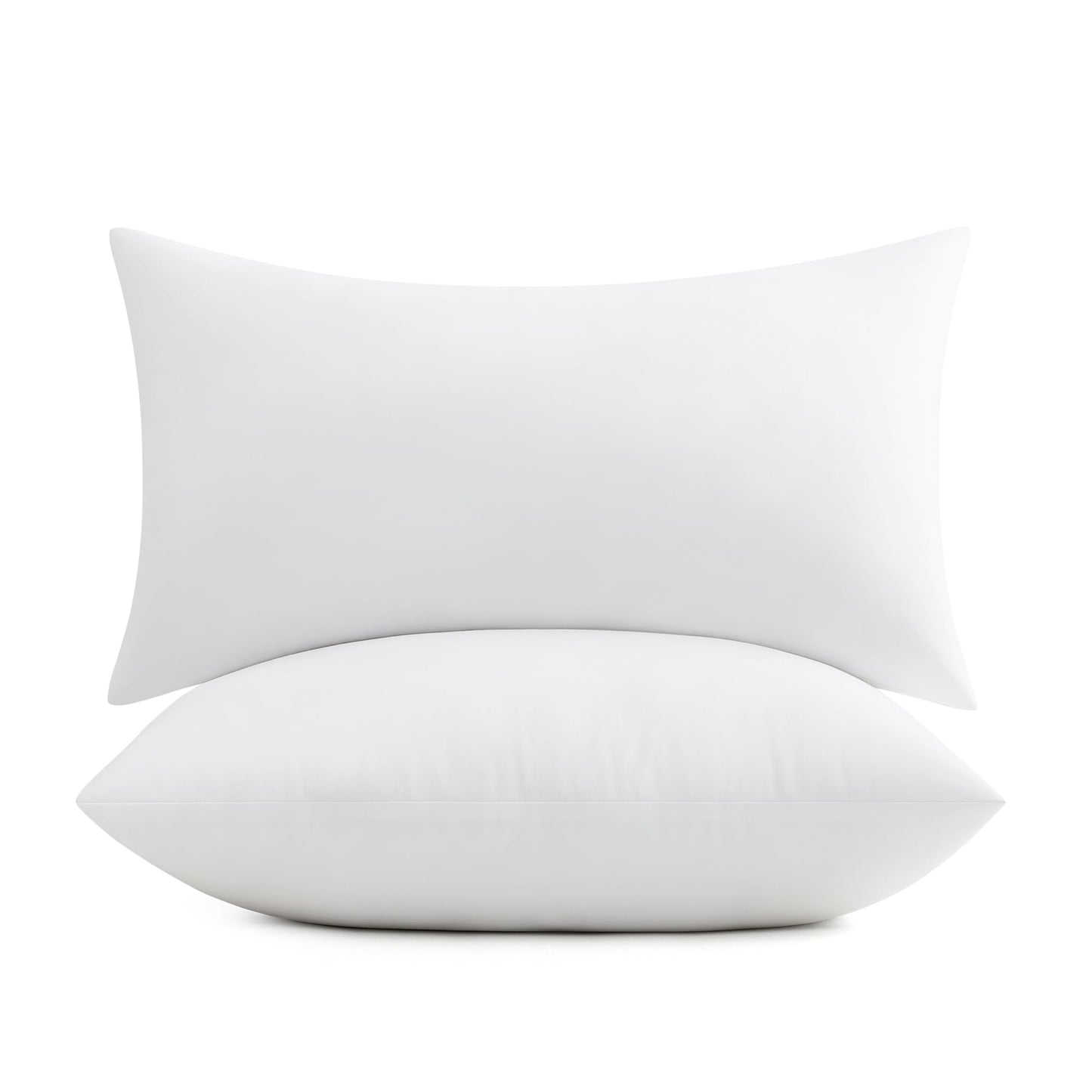 puredown® 12x20 Pillow Inserts 2 Pack Soft Fluffy Lumbar Throw Pillows for Couch Sofa and Bed Rectangle Decorative Cushion Inserts for Home Decor