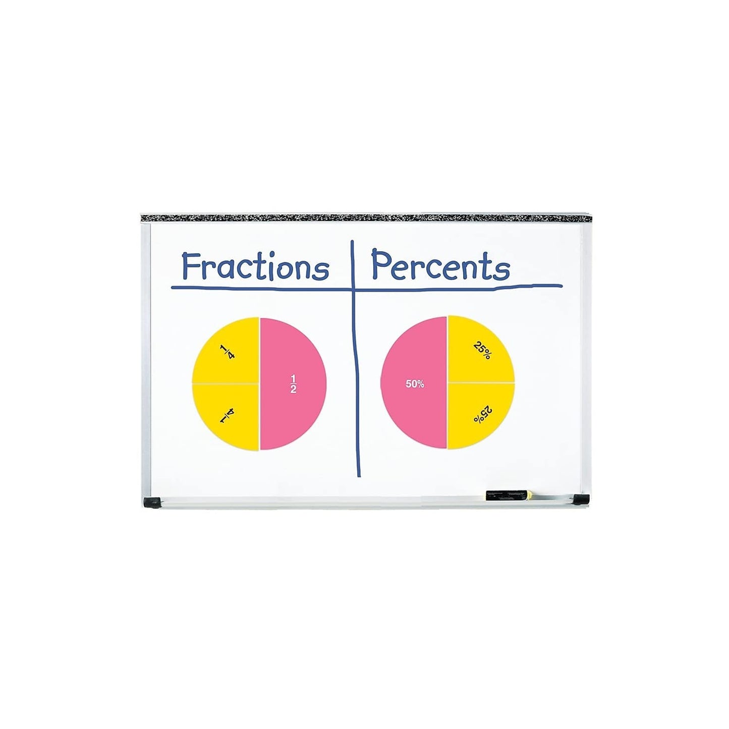 Learning Resources LER1616 Doublesided Magnetic Fraction Circles, Multi