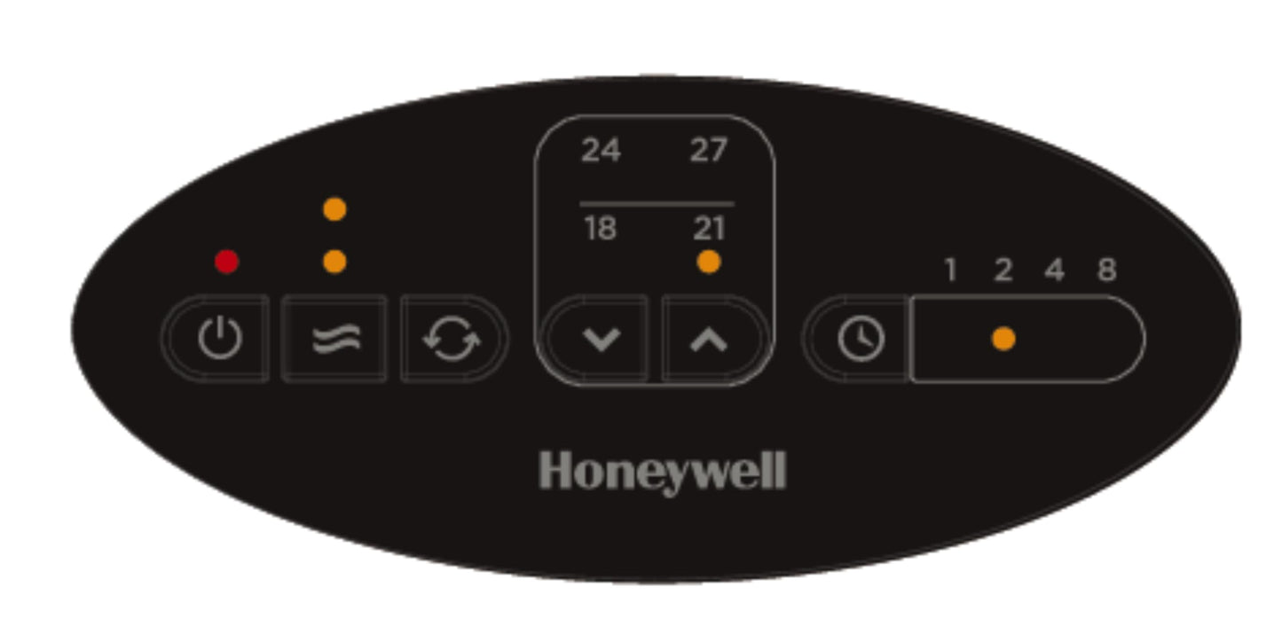 Honeywell HCE309BC Slim Ceramic Mini-Tower Space Heater for Bedroom, Office, Home, Black