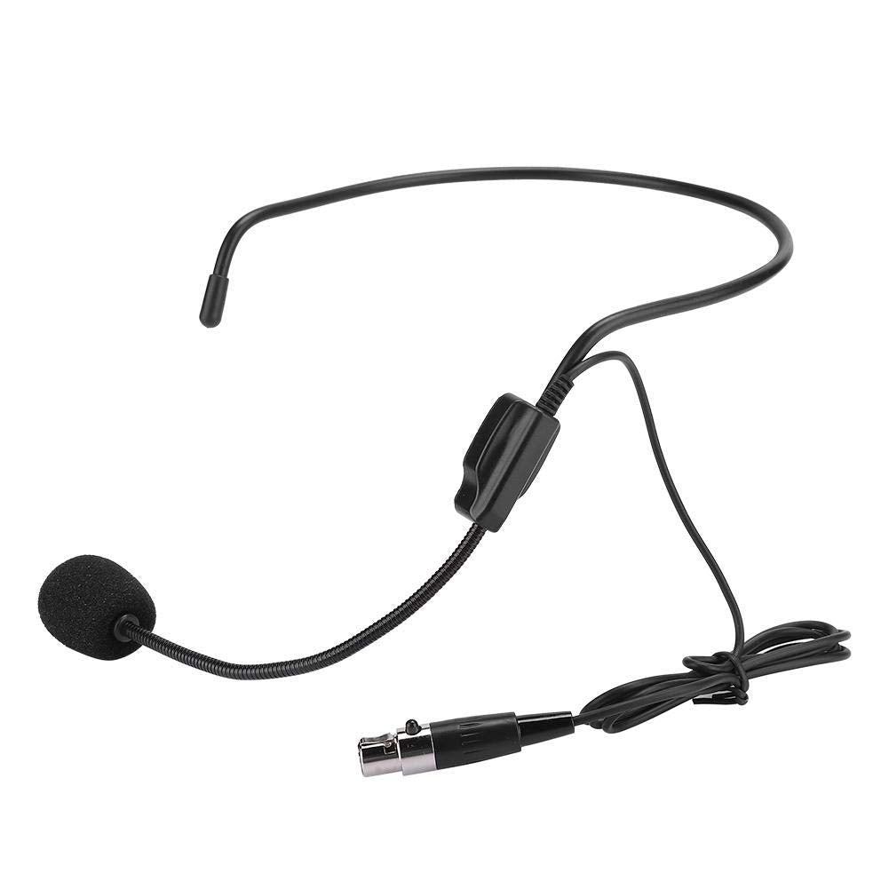 2PCS Head Wearing Electric Mic, Mini Microphone Voice Audio Condenser Mic with XLR 3pin TA3F Connector, Wearing Amplifying Microphone