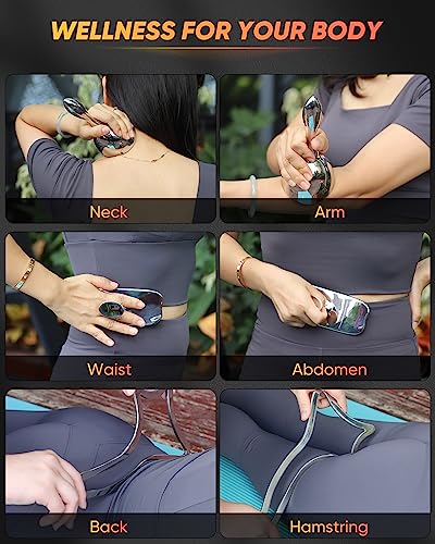 ONUEMP 3-in-1 Stainless Steel Gua Sha Massage Therapy Tool - Ice Muscle Scraper, Body Sculpting Cup for Maderoterapia Kit Colombiana, Lymphatic Drainage, Anti Cellulite, Deep Tissue Fascia Release