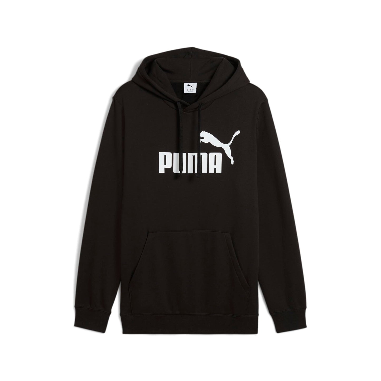 PUMA Men's Essentials Logo Fleece Hoodie (Available in Big & Tall), Puma Black Ss25, Large