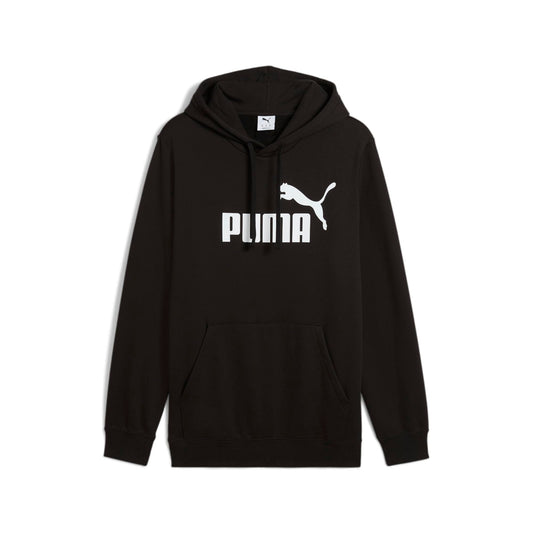 PUMA Men's Essentials Logo Fleece Hoodie (Available in Big & Tall), Puma Black Ss25, Large