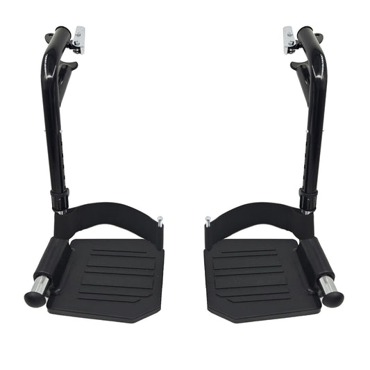 (1Pair) Wheelchair Replacement Footrests,Wheelchair Replacement Parts,Wheelchair Swivel Footrests for Standard Wheelchairs,Black