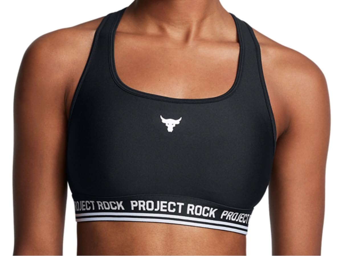 Under Armour Women's Project Rock Crossback Mid Impact Sports Bra