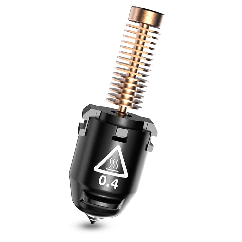 FLASHFORGE Adventurer 5M Nozzle Assembly, 32mm³/s High Flow, 35S Fast-Heat 200℃, 3S Quick-Release 3D Printer Copper Steel Nozzle Parts for AD5M/ AD5M Pro (0.4mm)