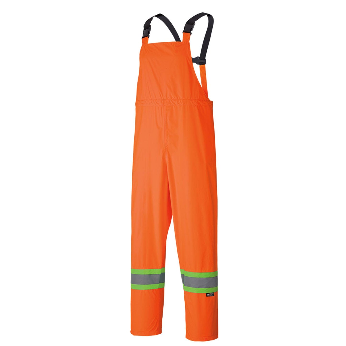 Pioneer Hi Vis Waterproof Lightweight Rainsuit - Work Safety Hooded Jacket and Bib Pants - Adjustable Pant Length - Hi Vis Orange
