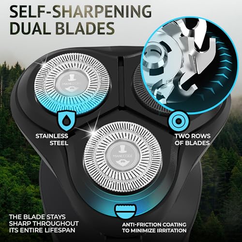 7-in-1 Electric Razor for Men in a case - Shaver with Floating 8 Contouring Technology and IQ Cleaning Sensor