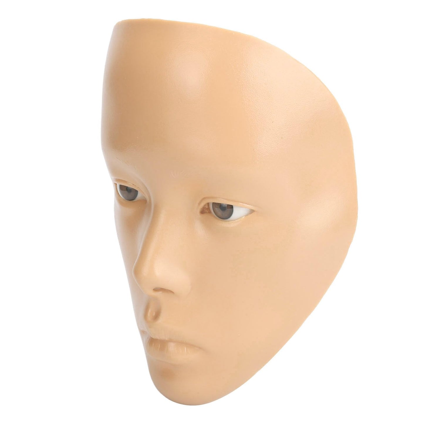 Astibym Makeup Practice Board, Full Face Silicone Mannequin for Beginners, Cosmetic (White Skin)