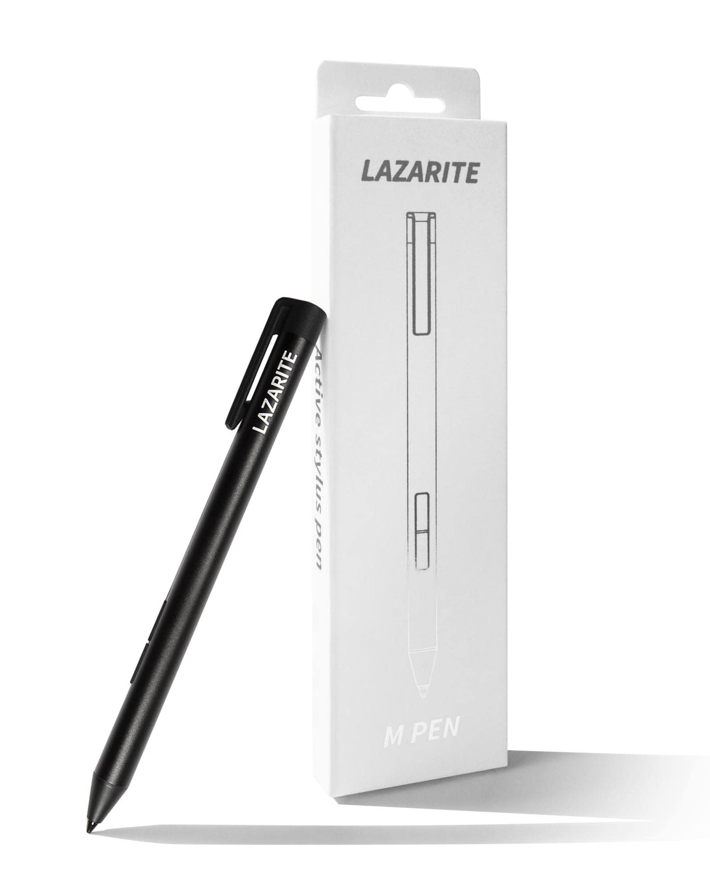 LAZARITE M Pen Black, Active Stylus for Microsoft Surface, Lenovo Flex 5/14, Yoga 7i/9i, Hp Envy x360/Pavilion x360/Spectre x360, 4096 Pressure Sensitivity, Palm Rejection, Tilt Support