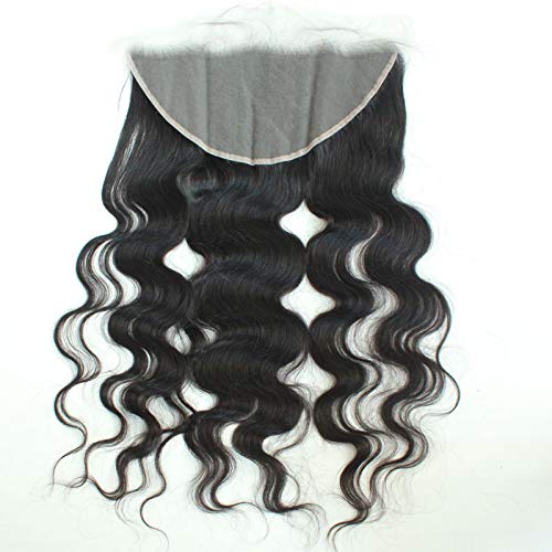 Forawme 100 Unprocessed Human Hair 13X6 Ear To Ear Full Lace Frontals Closure With Natural Hairline 14 Inch Natural Color Body Wave Pre Plucked Transparent Lace Frontal Hair Pieces