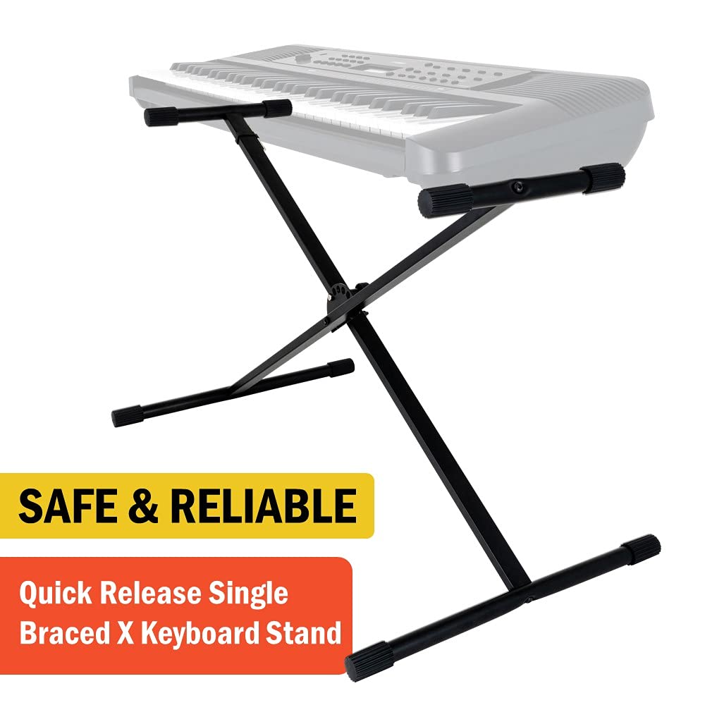 Stage Rocker Powered by Hamilton SR524000 Single X Style Keyboard Stand - Black