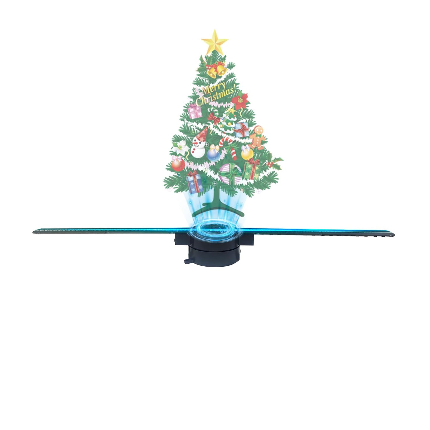 WANTHER 3D Hologram Fan,16.5-inch Holographic Fan Projector WiFi with 700 Library Video,Animated Holographic Display for Business Stores, Shops, Holidays (16.5-inch (APP+WiFi))