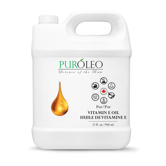 PUROLEO Vitamin E Oil 32 FL Oz/946 ML (Packed in Canada) For Skin Hair Face vitamins Liquid pure Vitamine Pure Oil Ideal for Sensitive vitamin e oil for skin vitamin e oil for face vitamin e oil for hair vitamin-e oil