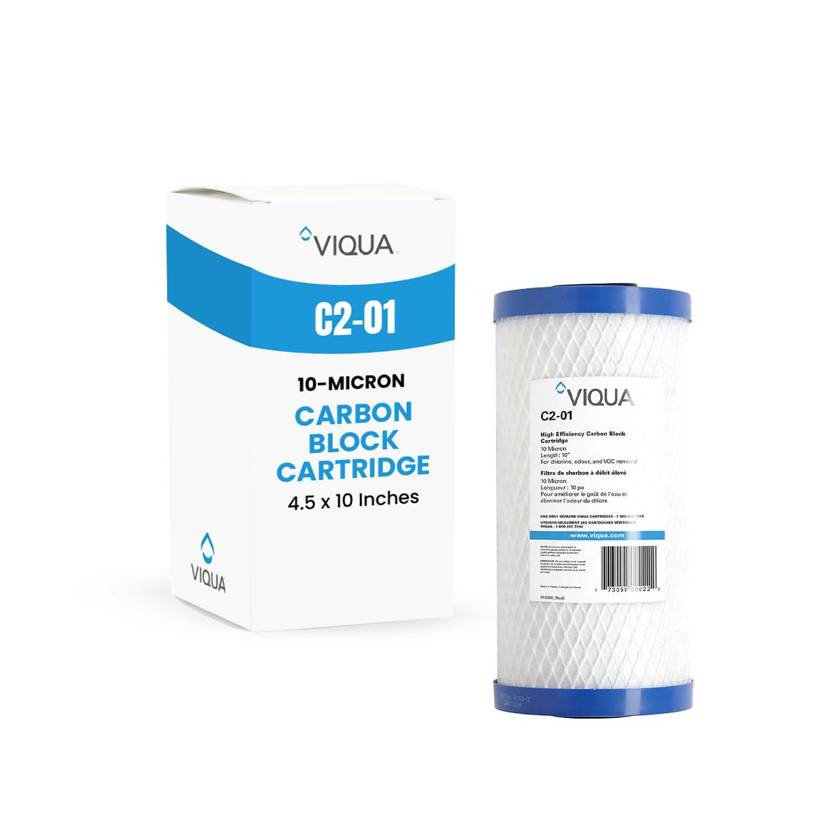 Viqua C2-01 10” High Flow Replacement Carbon Block Filter Cartridge for Water Purification Systems