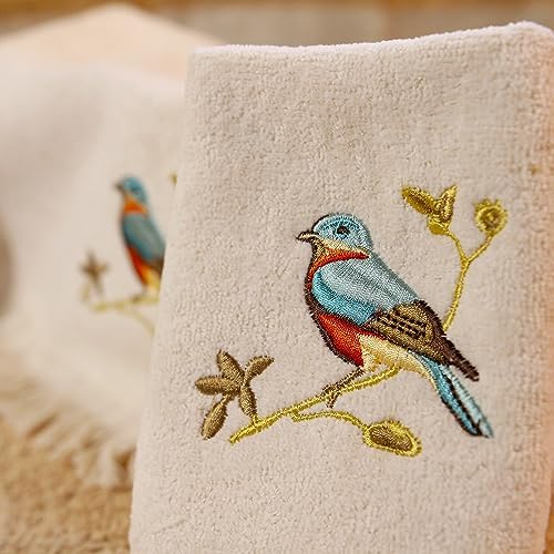 Avanti Linens Gilded Birds Collection 3 Pc Towel Set, Ivory