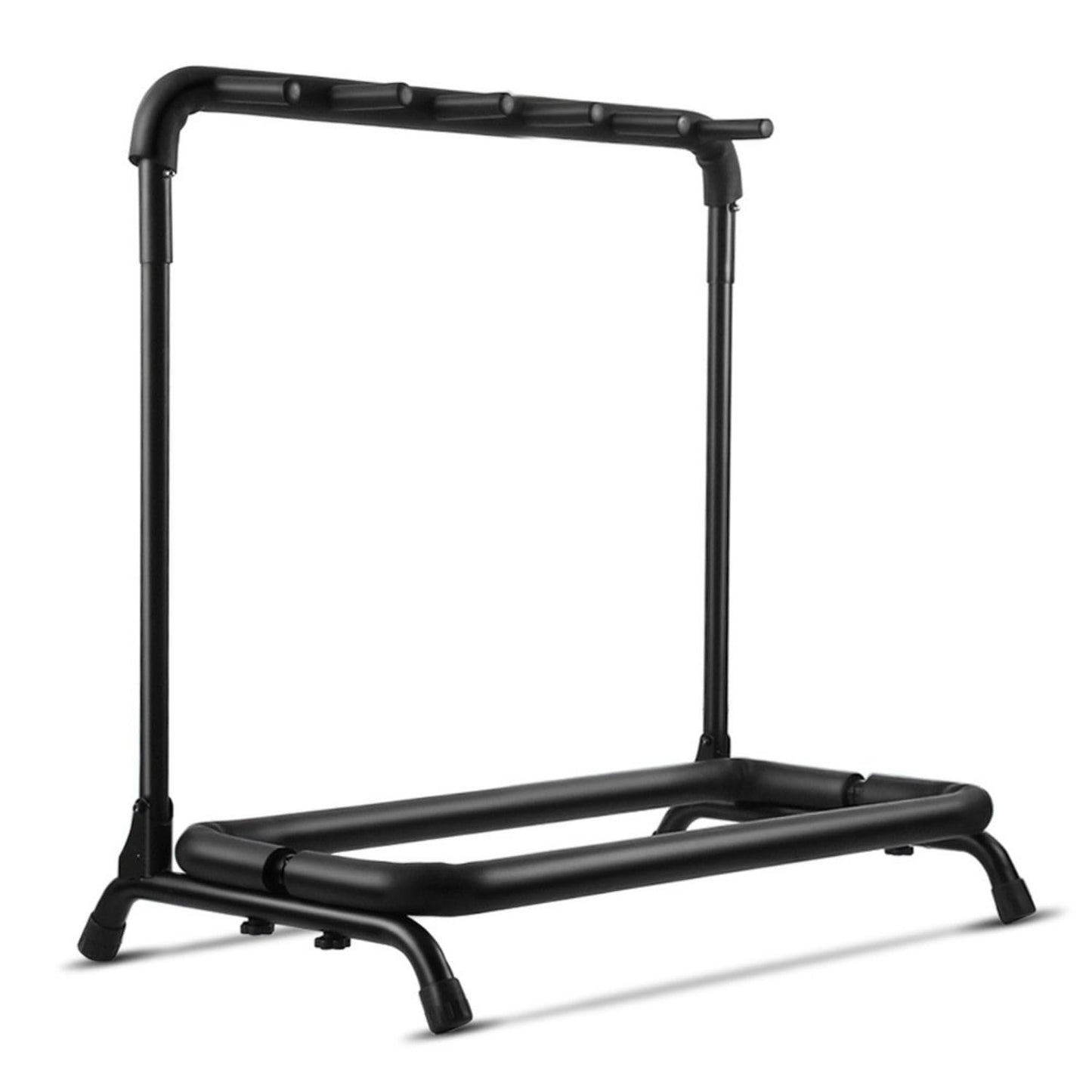 Flexzion 5 Guitar Stand Rack - Metal Construction Multi Guitar Rack & Guitar Organizer, Foldable 5 Guitar Holder Stand with Padded Foam Tubing for Electric, Acoustic, Classical Guitars & Basses