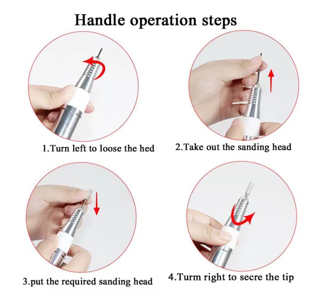 Nail Kit Set Professional Acrylic-Nail Dust Collecter-Electric Nail Drill 35000 RPM -80W Dust Collector For Nails - LED Table Light - for Nail Salon And Everyday Home Use