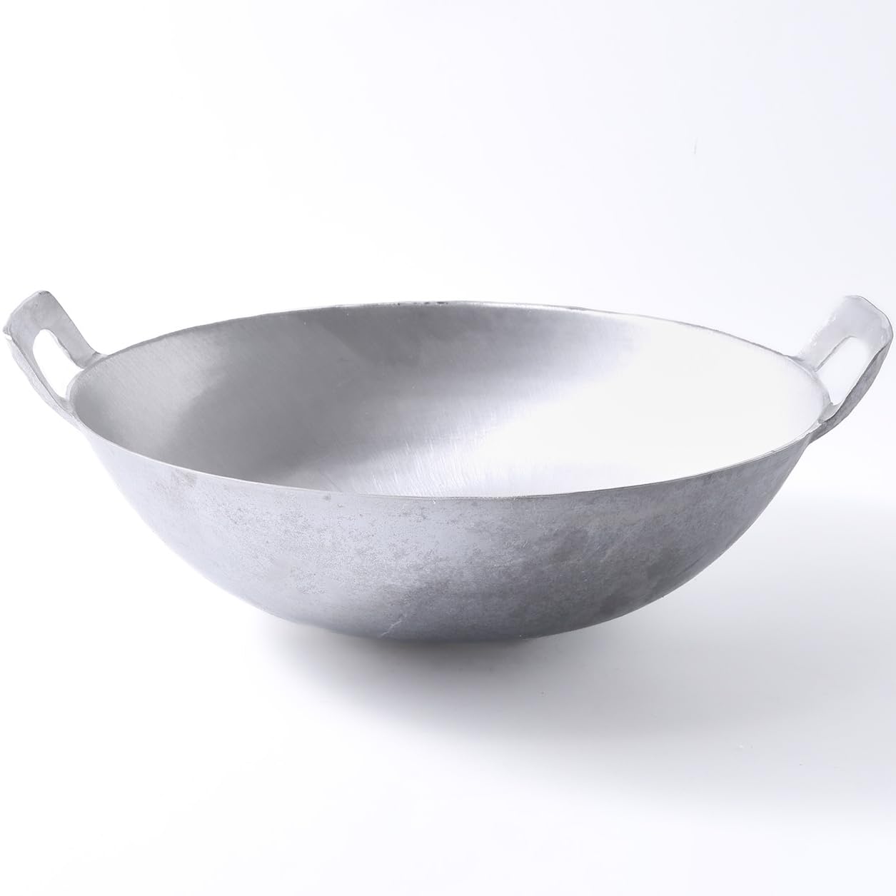 Eiqijci Kawali Filipino Wok - 13 Inch Aluminum Double-Handle Deep Round-Bottom Pan for Pancit, Stir-Fry & Shallow Frying – Traditional Filipino Cookware, Gas & Outdoor Burner Friendly