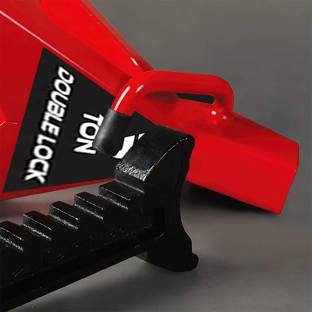 Car Jack with Double Pin Locking Jack Stands Stand Adjustable Heavy Duty Professional SteelJack Stand, 3 Ton (6,600 LBs) for Trucks,Home,Garage, SUV, Pickup,Car,UTV/ATV, Red 1 Pair