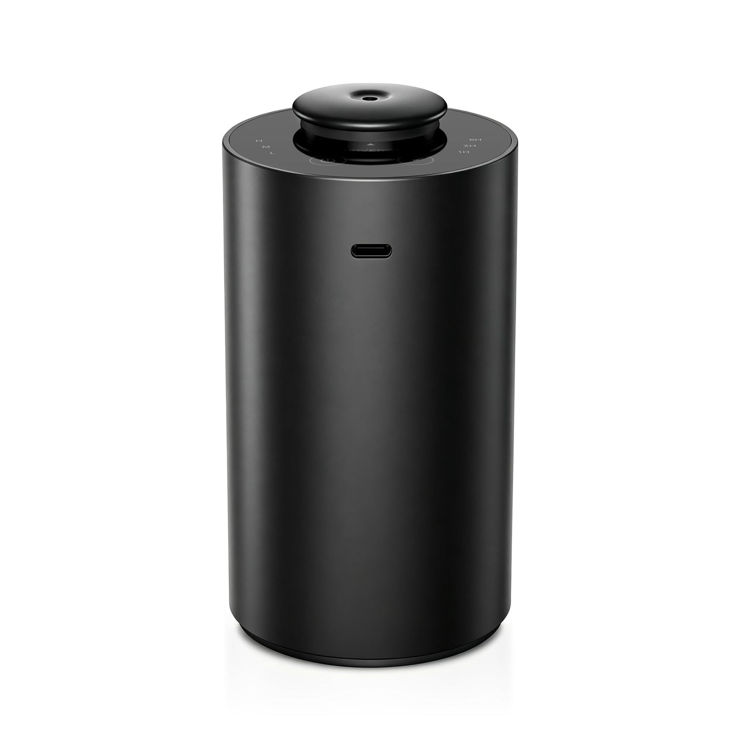 Airversa Metal Housing Waterless Diffuser for Essential Oils, Rechargeable Battery Operated, Cordless Mini Scent Air Diffuser, 1/3/6h Timer, L/M/H Mist Levels for Home Room Car Office, ANX Black