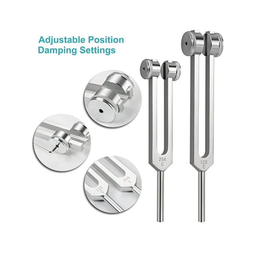 Bysameyee Professional Healing Tuning Fork Set (128Hz, 256Hz, 512Hz) for Sound Therapy, Meditation & Frequency Healing