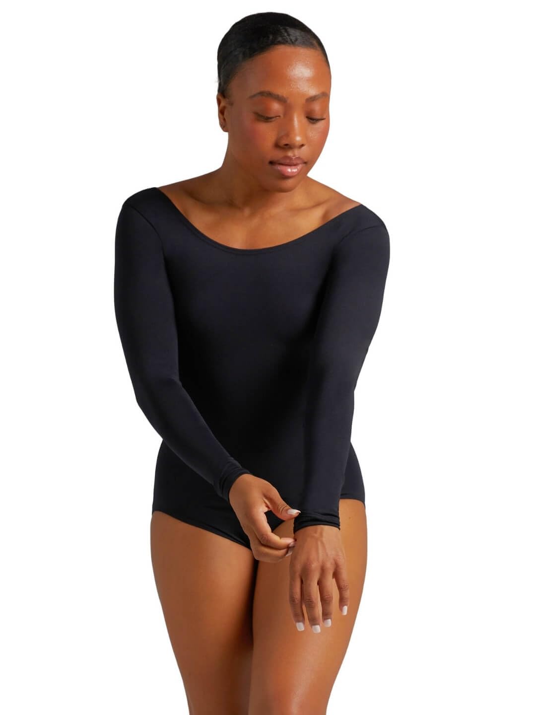 Capezio Team Basic Women's Long Sleeve Leotard, Black, X-Large