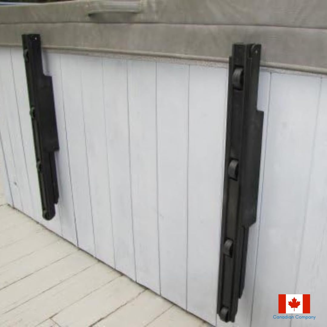 ABC Spa 4 Roller Hot Tub Cover Lifter – Durable Plastic Material, Stainless Steel Hinge Bolt Spa Lifter, Weight up to 75 Pounds, Square & Rectangle Tubs up to 8' Wide