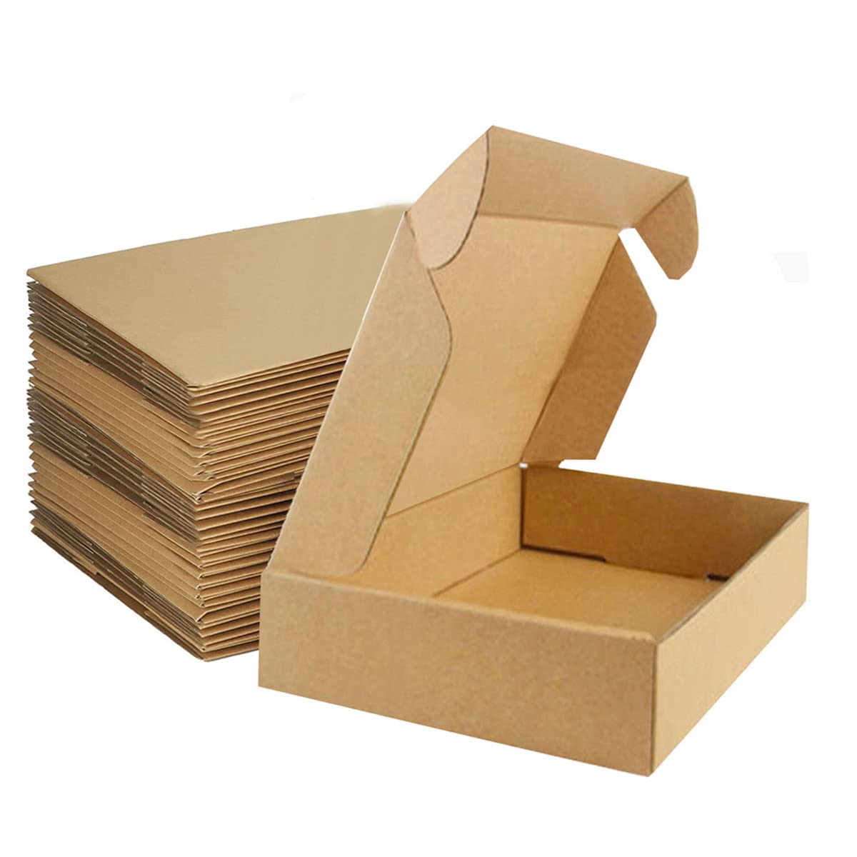 Livejun 9 x 9x 4 Inches Shipping Boxes Cardboard Boxes Pack of 30,Kraft Boxes for Packaging Small Business Shipping,Mailing and Storing (9" L x 9" W x4'' H)
