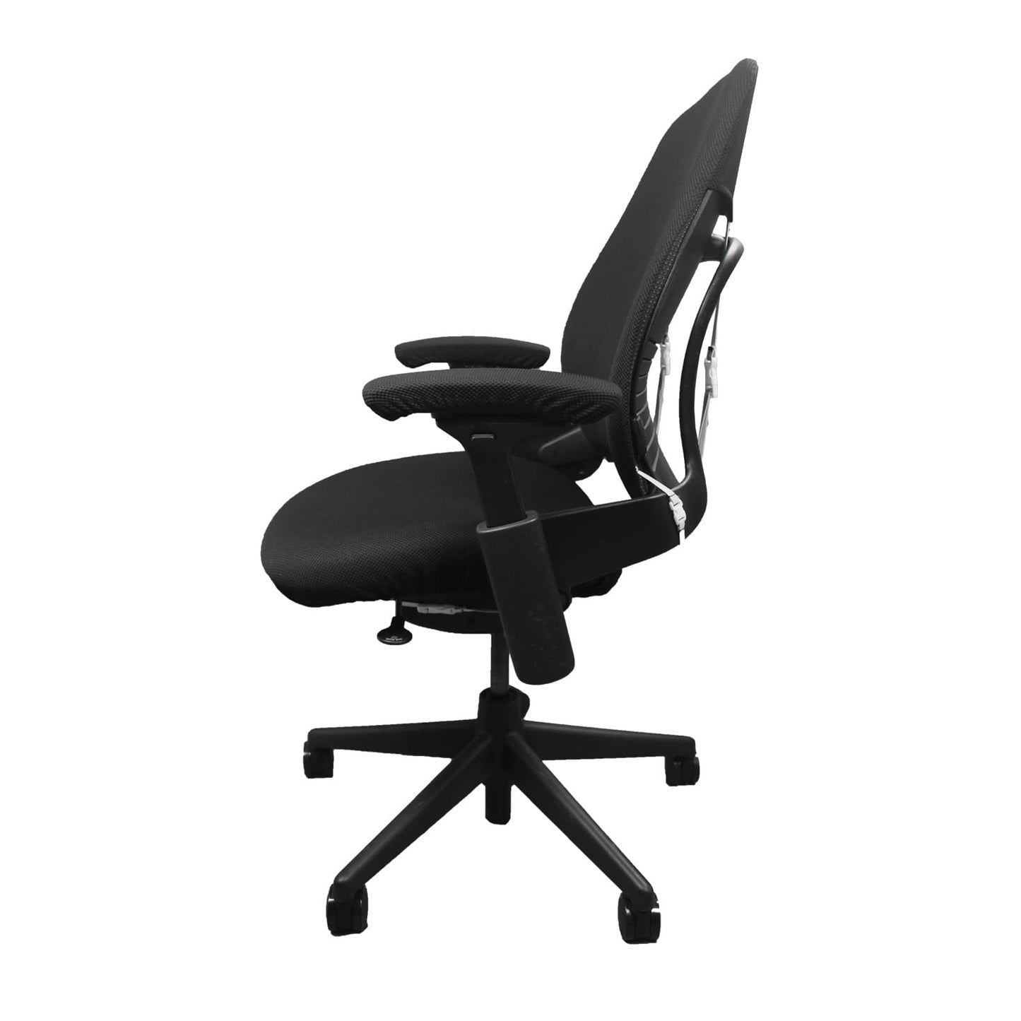 Yerinmeich 4-Piece Office Chair Seat Cover Set: Durable, Breathable, and Moisture-Wicking, Eco-Friendly Fabric. Compatible with steelcase leap V2 Classic and Reissue Office Chairs. (Black)