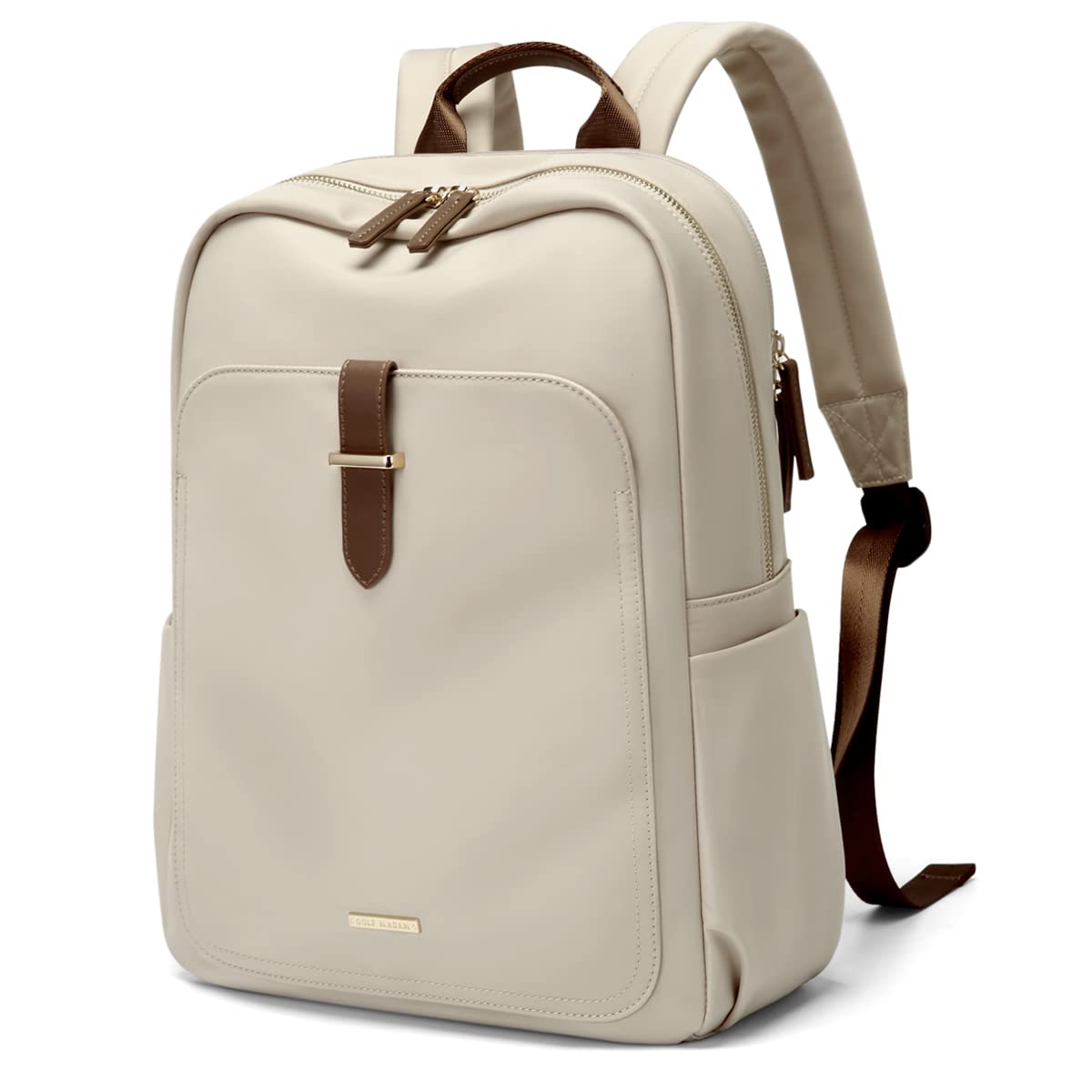 Laptop Backpack Purse for Women Fits 16 Inch Notebook Casual Daypack Work Travel College Bookbag Fashion Computer Bag (Apricot, 16 Inch)