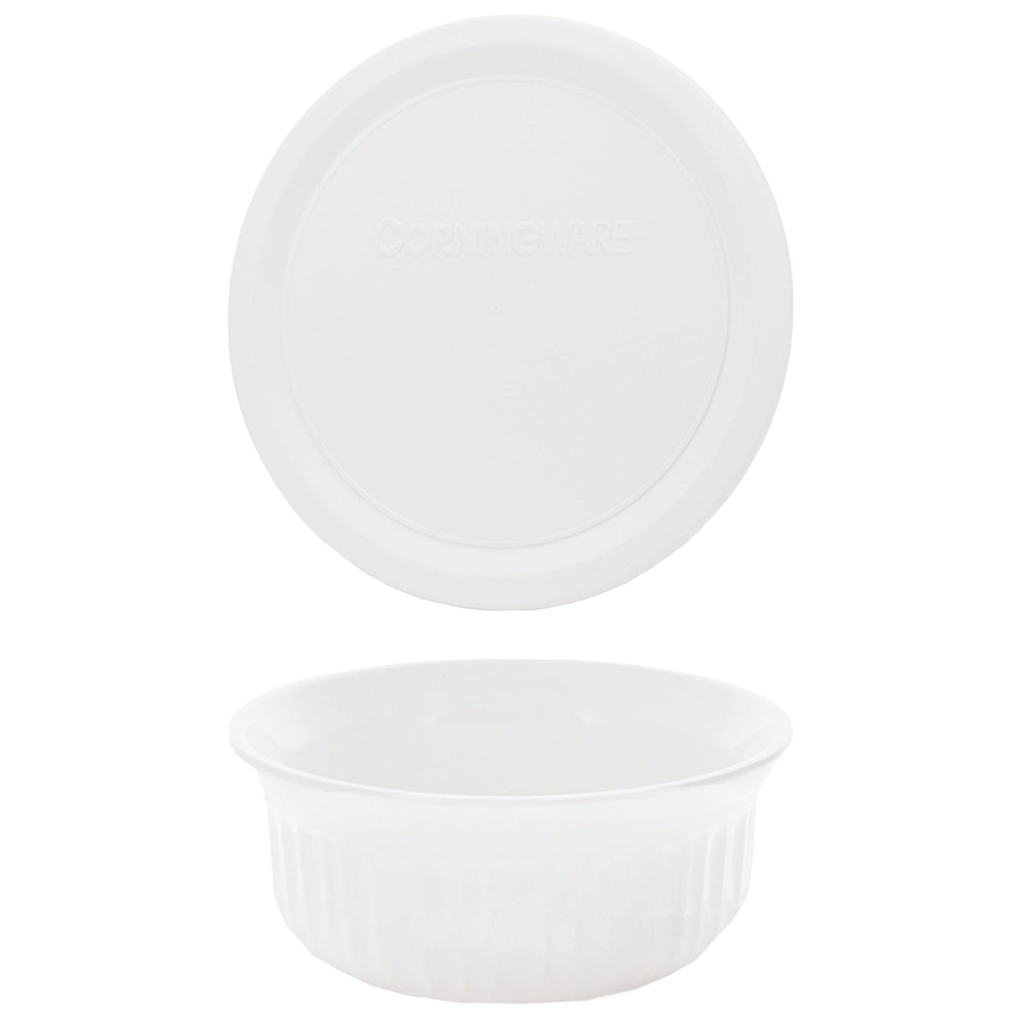 CorningWare French White Pop-Ins 16-Ounce Round Dish with Plastic Cover, Dishes by CorningWare