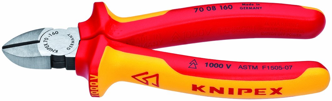 Knipex 70 08 160 SBA 1,000V Insulated Diagonal Cutters