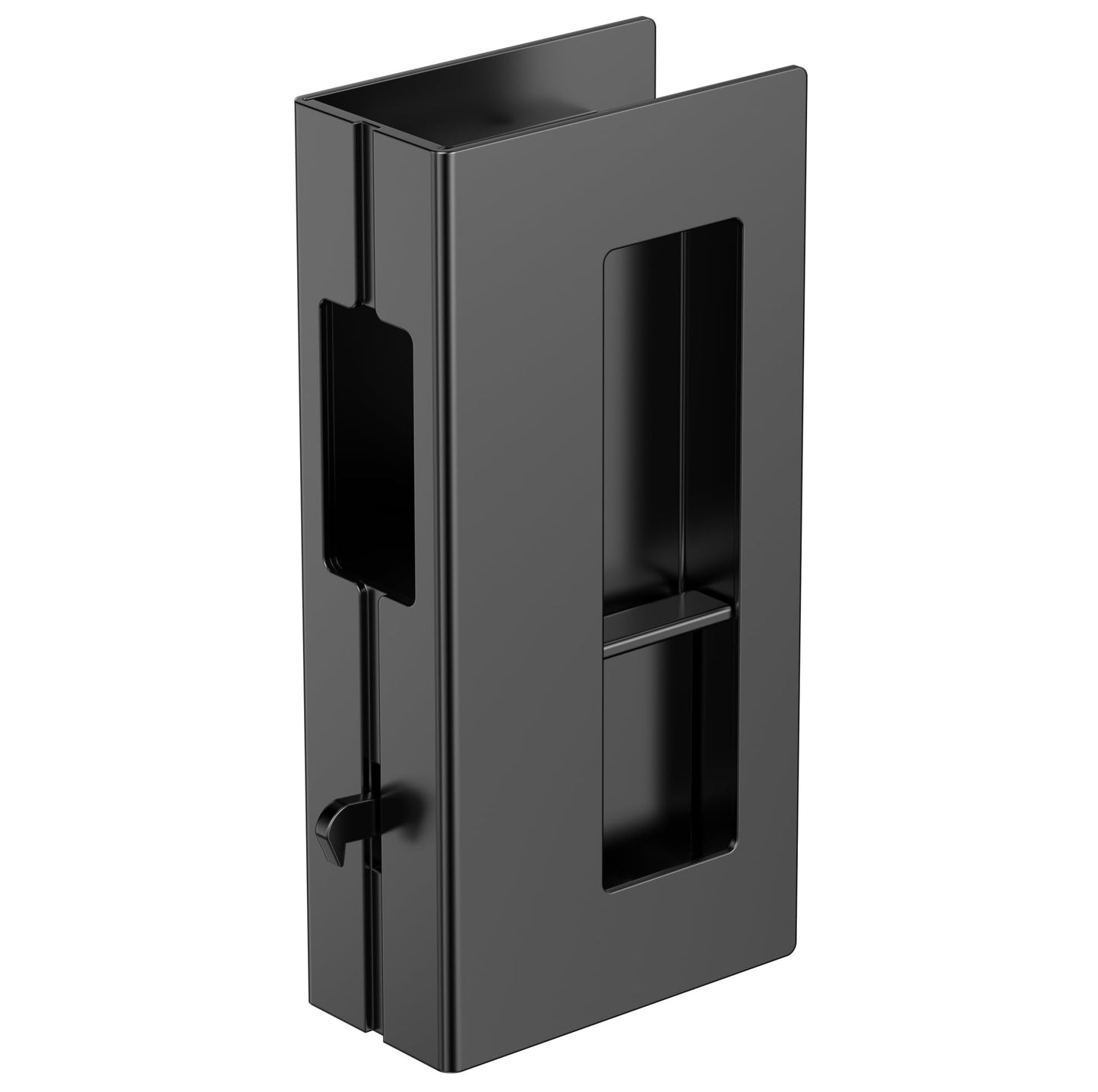 Pocket Door Lock with Pull, Sliding Door Handle for 1-3/8”Thickness Wooden Door Replace Old Or Damaged Privacy Pocket Door Hardware (Matt Black)