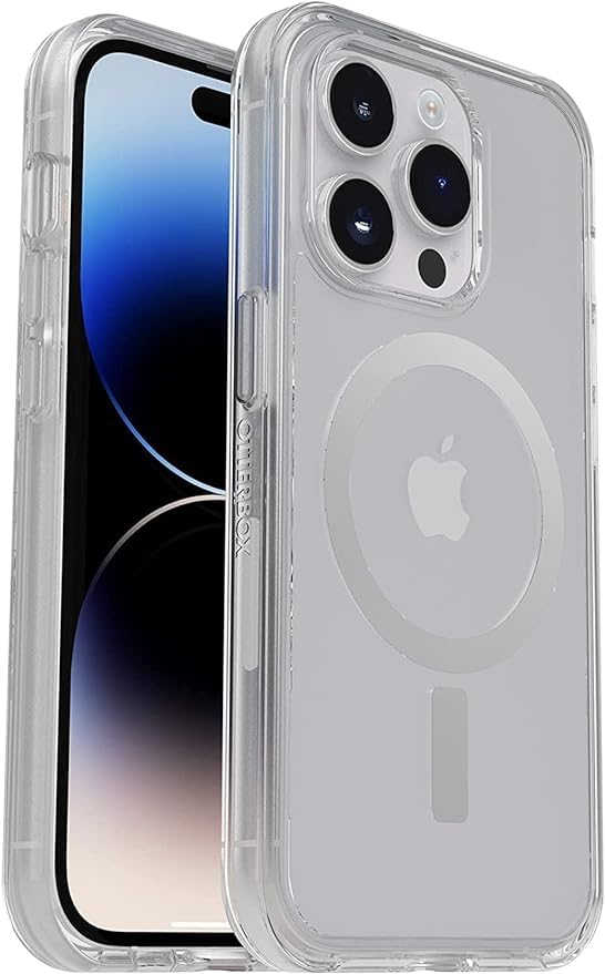 OtterBox Symmetry Series Series+ Antimicrobial Case with MagSafe for iPhone 14 Pro (ONLY) - Non-Retail Packaging - Clear