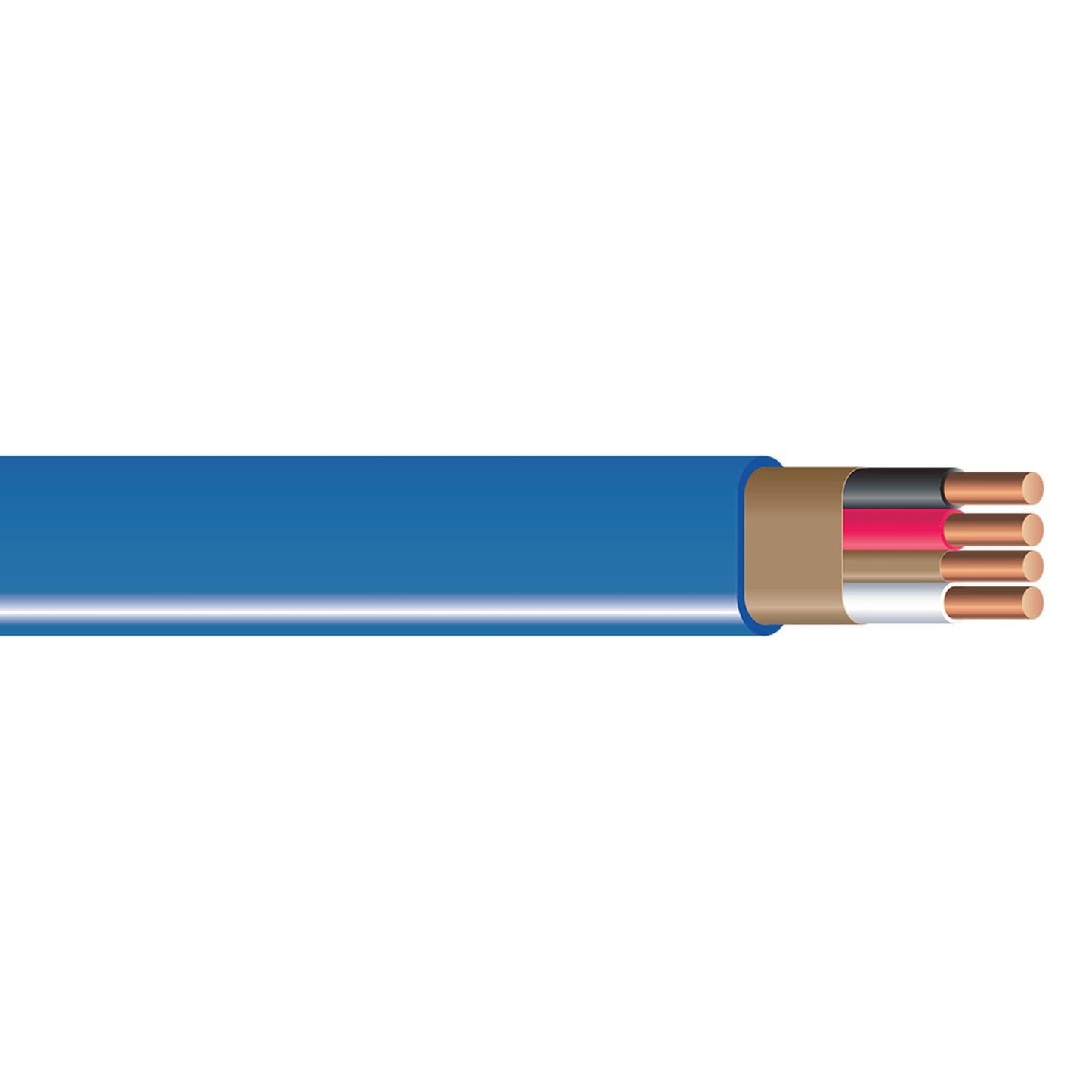 Southwire Romex SIMpull Wire, 14 Gauge, 3 Conductor, 50 Ft, W/G NM-B Cable, Blue, 63946922