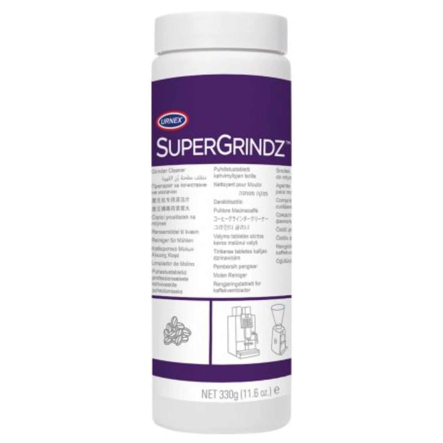 Urnex SuperGrindz Grinder Cleaning Tablets, 11.6 oz Bottle