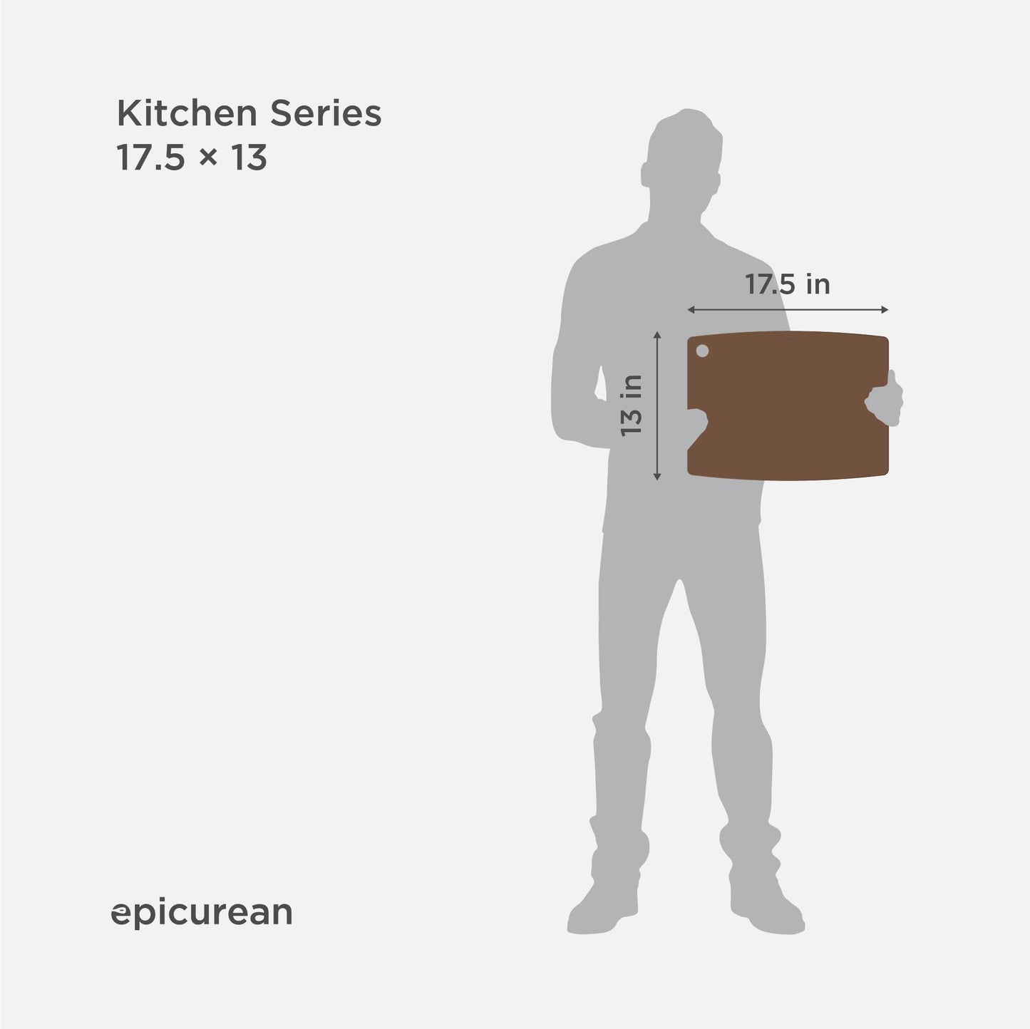 Epicurean Kitchen Series Cutting Board, 17.5-Inch by 13-Inch, Nutmeg