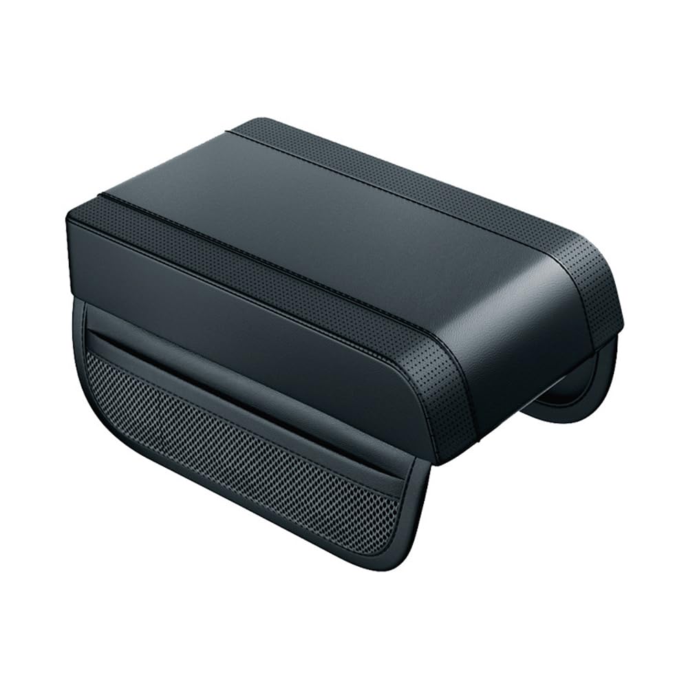 Shkalacar Car Armrest Box Pad, Car Center Console Leather and Memory Foam Heighten Cover, Car Accessories Interior Universal Arm Rest Cushion Pads for Most Automotive SUV Truck