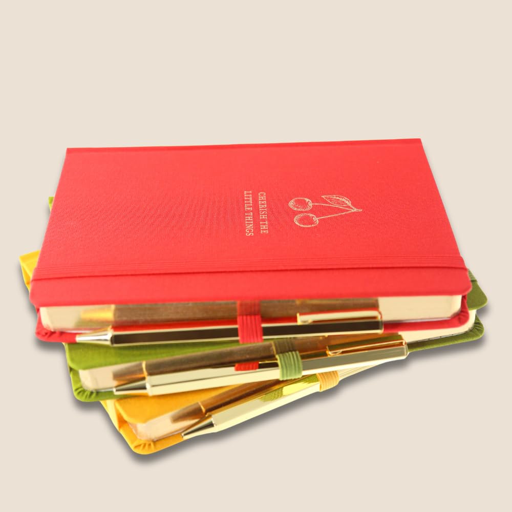 Bee Lined Journal Plus Pen by Graphique Luxe Collection, Hardcover Diary Notebook for Writing, Gold Foil Embossing, 160 Pages, 6” x 8”